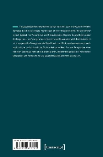 Buchcover und Innenansicht für das Buch: Transgeschlechtlichkeit und Visualität