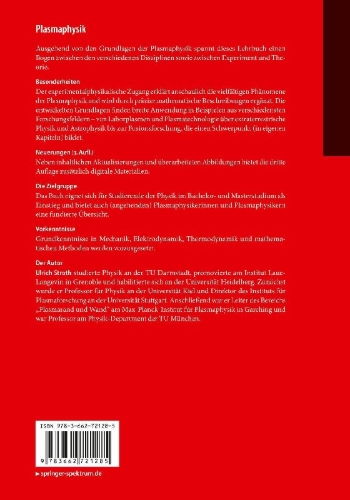 Buchcover und Innenansicht für das Buch: Plasmaphysik