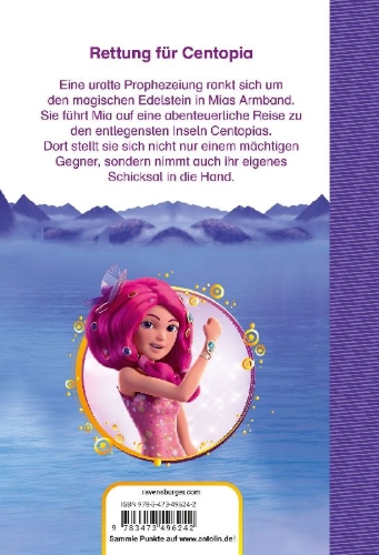 Buchcover und Innenansicht für das Buch: Mia and me - Das Geheimnis von Centopia - Das Erstlesebuch zum Film