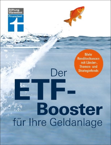 Buchcover und Innenansicht für das Buch: Der ETF-Booster für Ihre Geldanlage