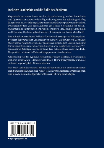 Buchcover und Innenansicht für das Buch: Inclusive Leadership und die Rolle des Zuhörens