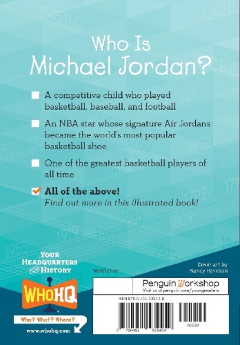 Buchcover und Innenansicht für das Buch: Who Is Michael Jordan?