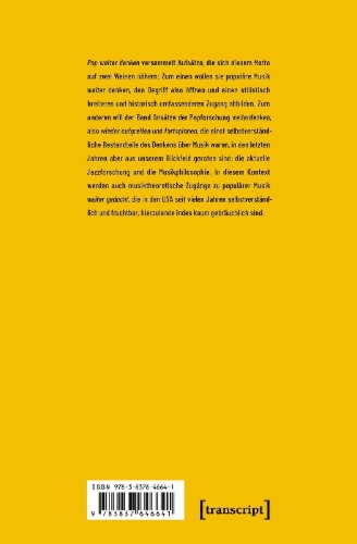 Buchcover und Innenansicht für das Buch: Pop weiter denken