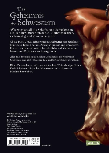Buchcover und Innenansicht für das Buch: Disney. Villains 6: Das Geheimnis der Schwestern