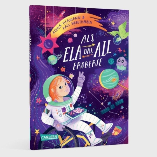 Buchcover und Innenansicht für das Buch: Als Ela das All eroberte