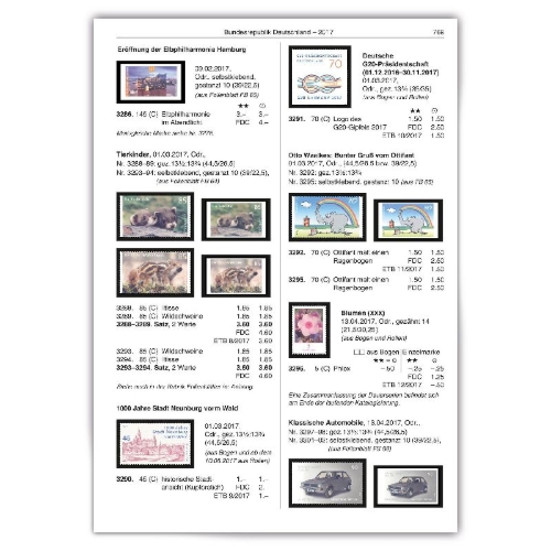Buchcover und Innenansicht für das Buch: DNK 2026 - Deutscher Briefmarkenkatalog 2026