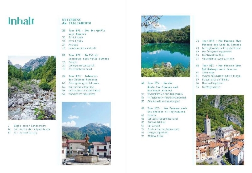 Buchcover und Innenansicht für das Buch: Am Tagliamento