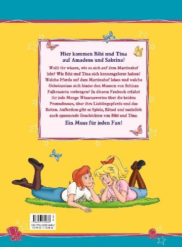 Buchcover und Innenansicht für das Buch: Bibi & Tina: Mein großes Fanbuch