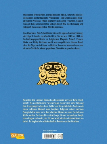 Buchcover und Innenansicht für das Buch: Blake und Mortimer Bibliothek 0: Die U-Strahlen