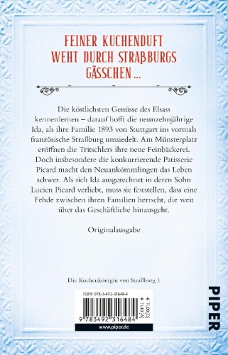Buchcover und Innenansicht für das Buch: Die Patisserie am Münsterplatz - Zeitenwandel