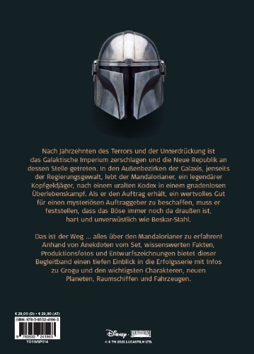 Buchcover und Innenansicht für das Buch: Star Wars: The Mandalorian - Das Buch zur Serie: Staffel Eins und Zwei