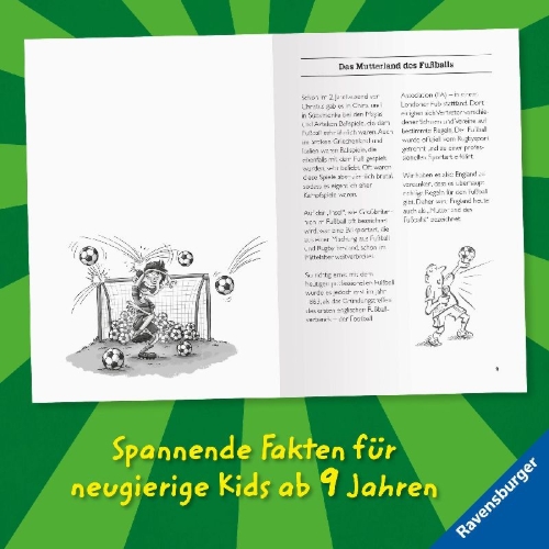 Buchcover und Innenansicht für das Buch: Verrückte Fakten für coole Jungs. Fußball-Edition (Der Fußball-Band zum Bestseller "Welcher Käse stinkt am meisten?")