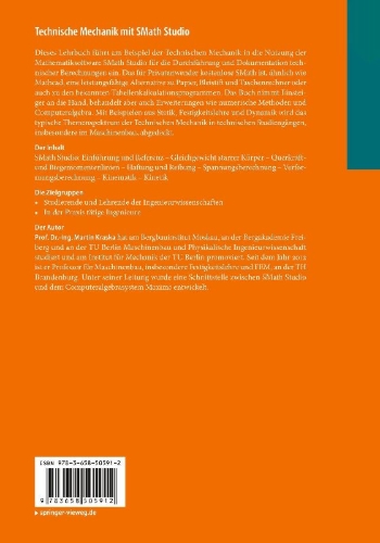Buchcover und Innenansicht für das Buch: Technische Mechanik mit SMath Studio