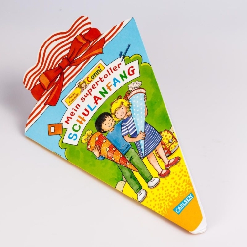 Buchcover und Innenansicht für das Buch: Conni Gelbe Reihe (Beschäftigungsbuch): Große Schultüte: Mein supertoller Schulanfang