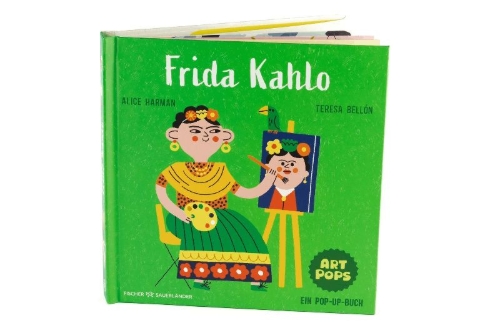 Buchcover und Innenansicht für das Buch: Art Pops: Frida Kahlo