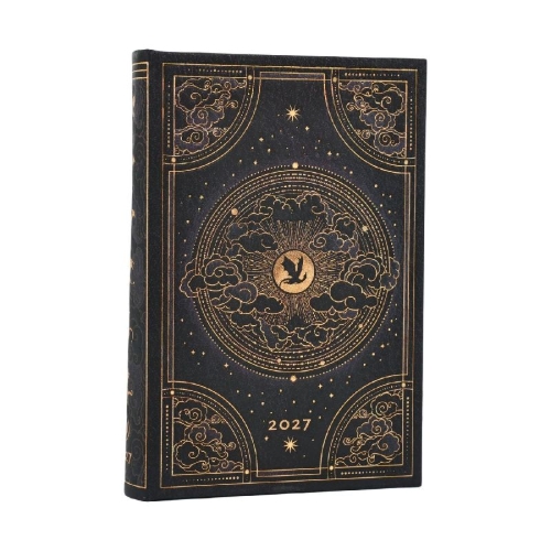 Buchcover und Innenansicht für das Buch: 12-Monatskalender 2027 Schatten von Navarre Mini Tagesüberblick