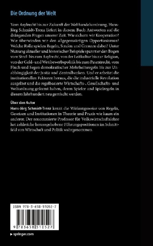 Buchcover und Innenansicht für das Buch: Die Ordnung der Welt