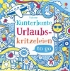 Buchcover und Innenansicht für das Buch: Kunterbunte Urlaubskritzeleien to go