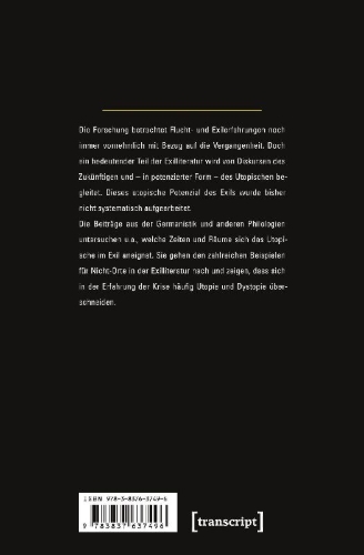 Buchcover und Innenansicht für das Buch: Utopie im Exil