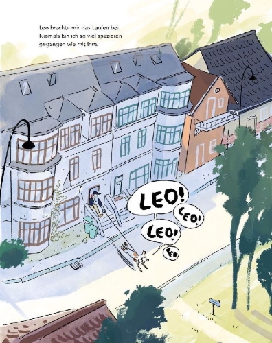 Buchcover und Innenansicht für das Buch: Lass das Lesen, Leo!