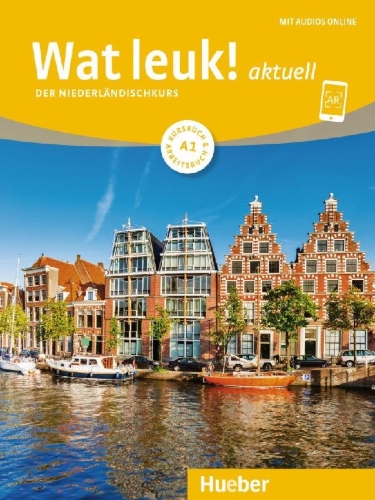 Buchcover und Innenansicht für das Buch: Wat leuk! aktuell A1. Kursbuch und Arbeitsbuch mit Audios online