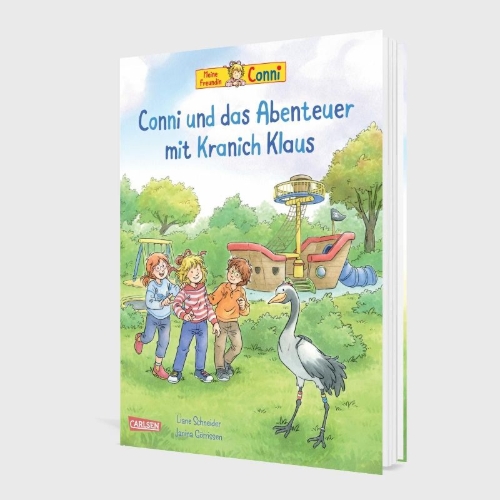 Buchcover und Innenansicht für das Buch: Conni-Bilderbücher: Conni und das Abenteuer mit Kranich Klaus