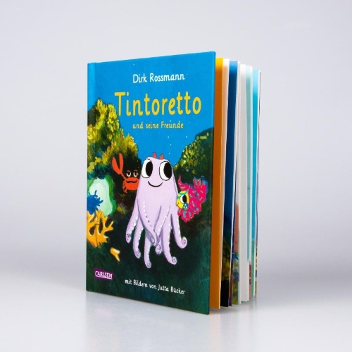 Buchcover und Innenansicht für das Buch: Tintoretto und seine Freunde