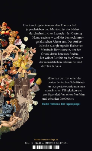 Buchcover und Innenansicht für das Buch: Manfred - Bekenntnisse eines Außerirdischen