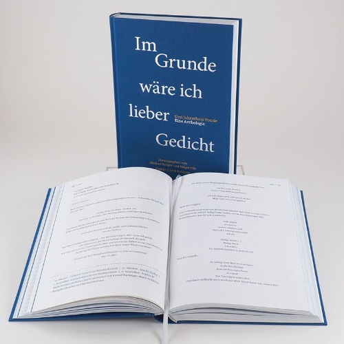 Buchcover und Innenansicht für das Buch: Im Grunde wäre ich lieber Gedicht