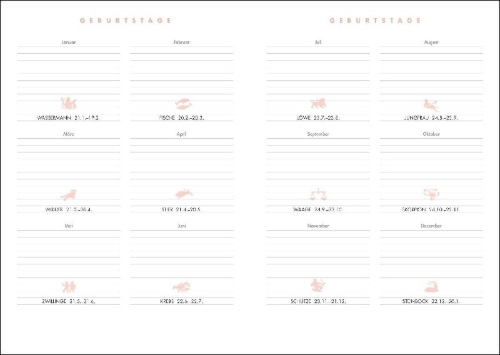 Buchcover und Innenansicht für das Buch: Lady Tagebuch A5 2027