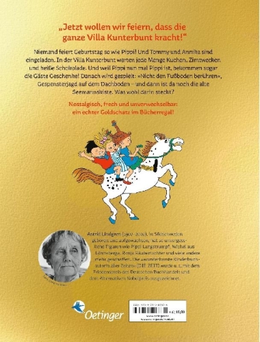 Buchcover und Innenansicht für das Buch: Pippi firar födelsedag