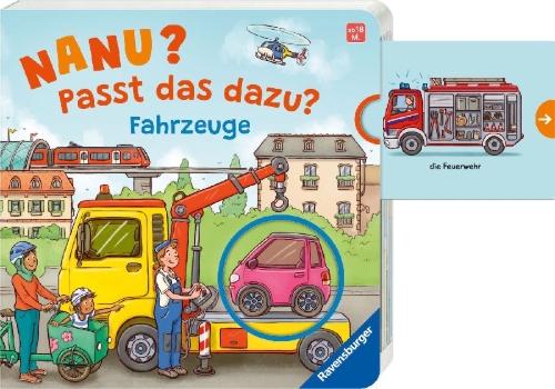 Buchcover und Innenansicht für das Buch: Nanu? Passt das dazu? Fahrzeuge