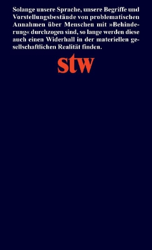 Buchcover und Innenansicht für das Buch: 'Behinderung' und Gesellschaft