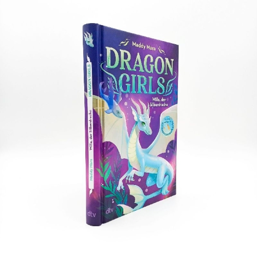 Buchcover und Innenansicht für das Buch: Dragon Girls - Willa, der Silberdrache