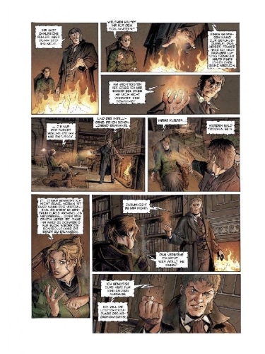 Buchcover und Innenansicht für das Buch: Sherlock Holmes - Les chroniques de Moriarty