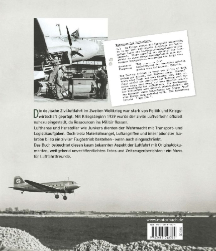 Buchcover und Innenansicht für das Buch: Deutsche Zivilluftfahrt im Zweiten Weltkrieg