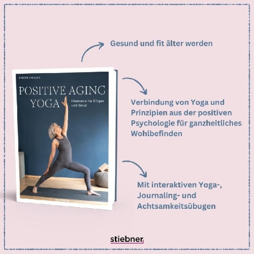 Buchcover und Innenansicht für das Buch: Positive Aging Yoga
