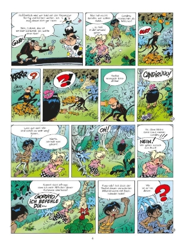 Buchcover und Innenansicht für das Buch: Marsupilami 8 - Le Temple de Boavista
