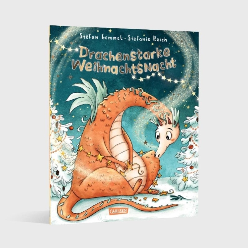 Buchcover und Innenansicht für das Buch: Drachenstarke Weihnachtsnacht