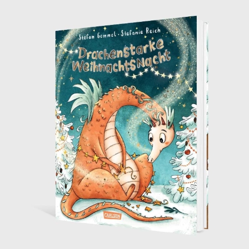Buchcover und Innenansicht für das Buch: Drachenstarke Weihnachtsnacht