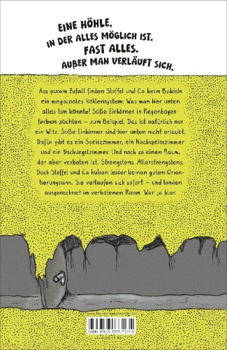 Buchcover und Innenansicht für das Buch: Unterirdisch. Ein Comicroman - selbst erlebt von Stoffel und Ca. Garantiert ohne Einhörner