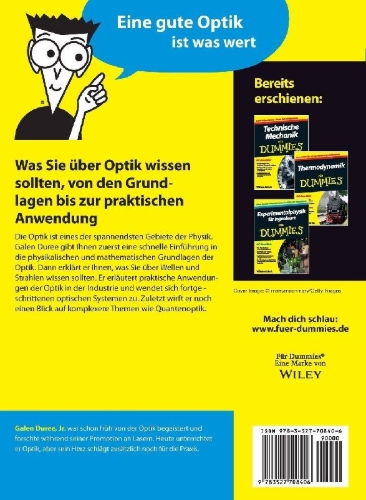 Buchcover und Innenansicht für das Buch: Optik für Dummies