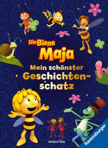 Buchcover und Innenansicht für das Buch: Die Biene Maja - Mein schönster Geschichtenschatz