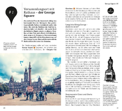 Buchcover und Innenansicht für das Buch: DuMont direkt Reiseführer Glasgow