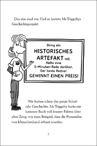 Buchcover und Innenansicht für das Buch: Squidge Dibley Destroys History