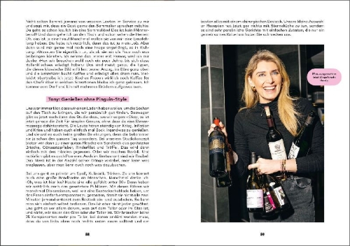 Buchcover und Innenansicht für das Buch: Anleitung zum Weinsaufen II - Essen fassen!