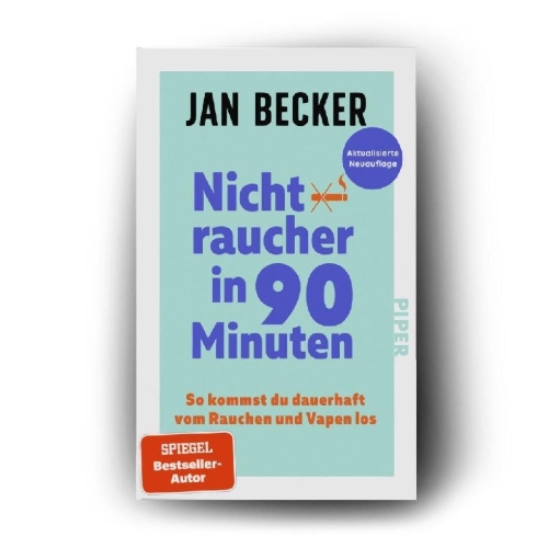 Buchcover und Innenansicht für das Buch: Nichtraucher in 90 Minuten