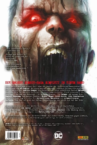Buchcover und Innenansicht für das Buch: DCeased 1-6; DCeased: A good Day to die 1; DCeased: Unkilllables 1-3; DCeased: Dead Planet 1-7; DCeased: Hope at World's End 1-15; DCeased: War of the Undead Gods 1-8