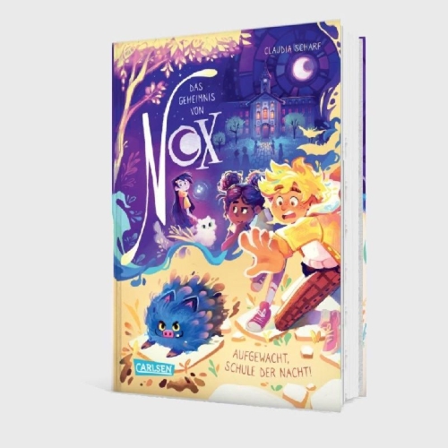 Buchcover und Innenansicht für das Buch: Das Geheimnis von Nox 2: Aufgewacht, Schule der Nacht!