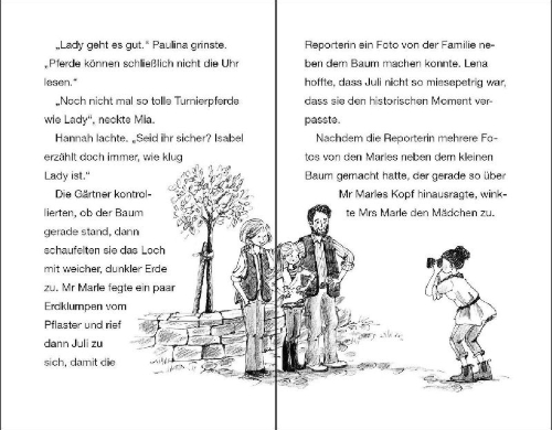 Buchcover und Innenansicht für das Buch: Ponyhof Apfelblüte - Ladys glanzvoller Auftritt